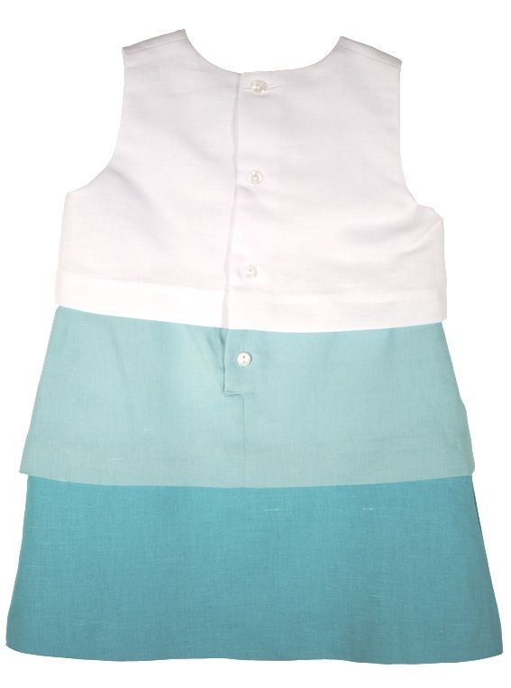 vestido bandas azules