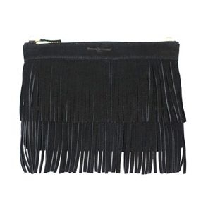 bolso de ante de flecos negro de stella rittwagen en apparentia