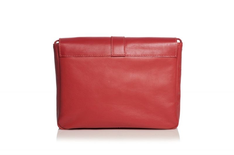 bolso bandolera de piel rojo grande de lacambra en apparentia