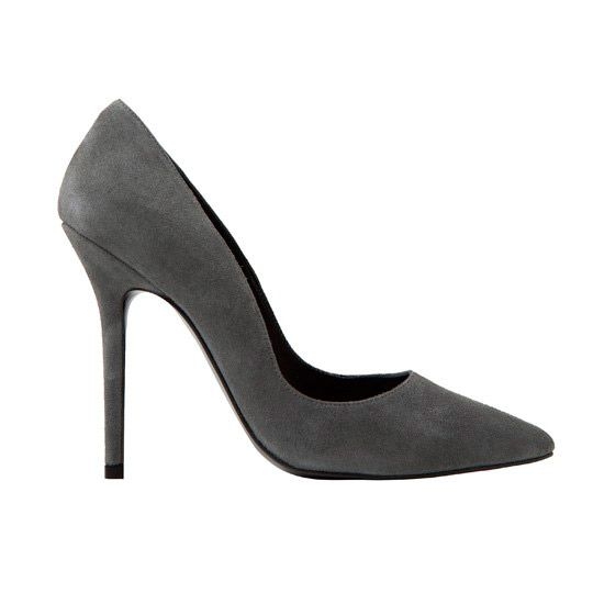 zapatos de salon gris de ante con tacon de 10 centimetros para bodas eventos fiestas coctel nochevieja de mas34 en apparentia