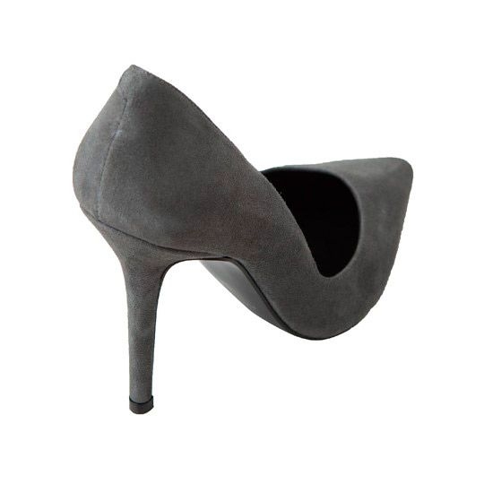 stilettos grises de ante con tacon de 10 centimetros para bodas eventos fiestas coctel nochevieja de mas34 en apparentia