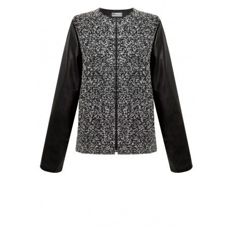 cazadora gris y negra de otono invierno para fiestas eventos nochevieja de arimoka en apparentia