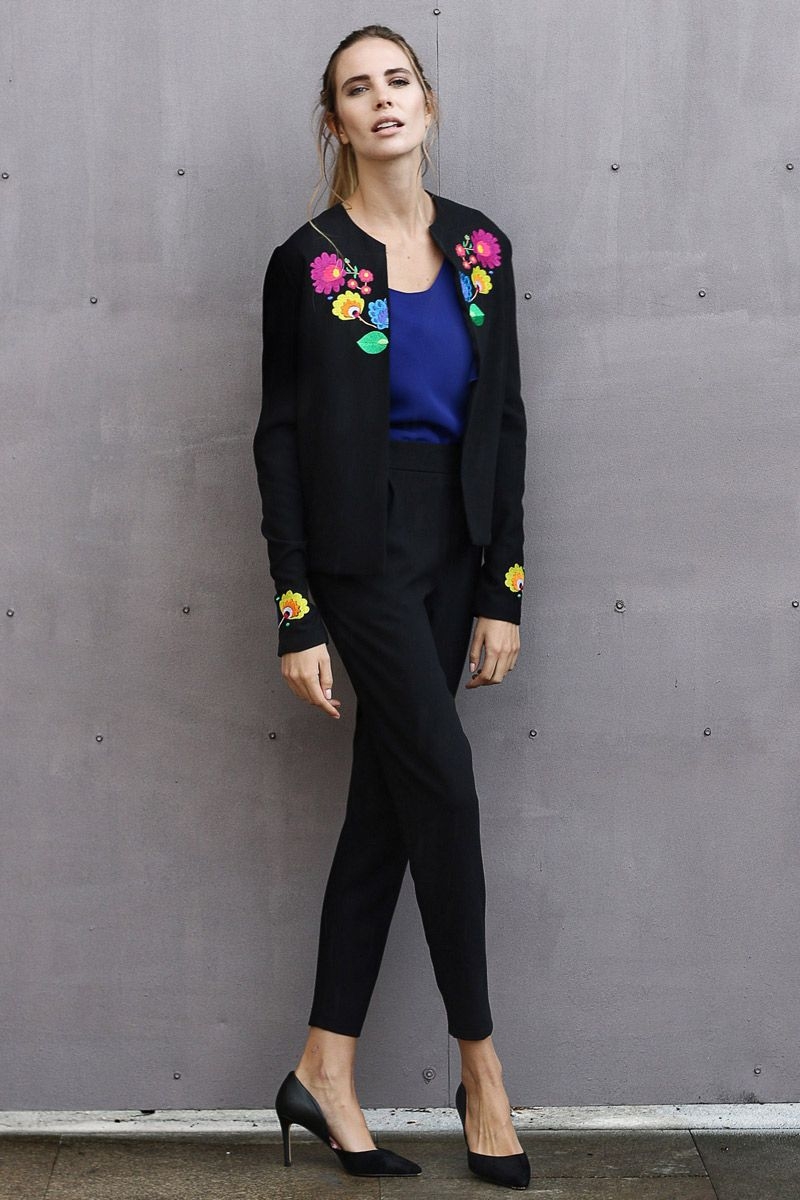 pantalon negro de fiesta para bodas eventos coctel bautizo nochevieja de arimoka en apparentia