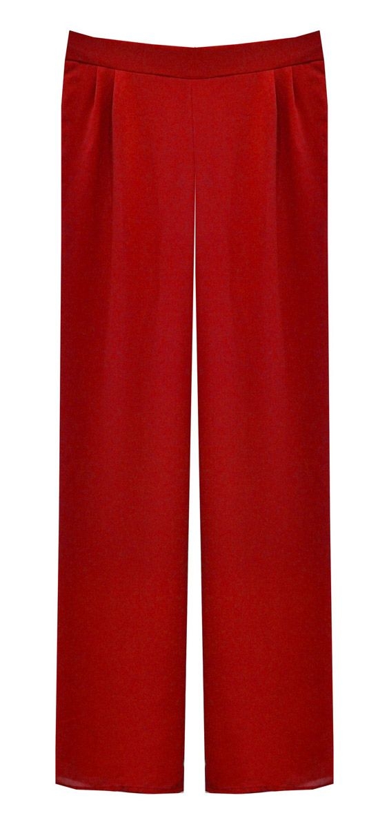 pantalon rojo con pernera ancha de fiesta para bodas eventos coctel bautizo nochevieja de arimoka en apparentia