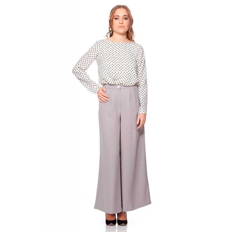 pantalon palazzo grises para fiestas eventos nochevieja de rocknrom en apparentia