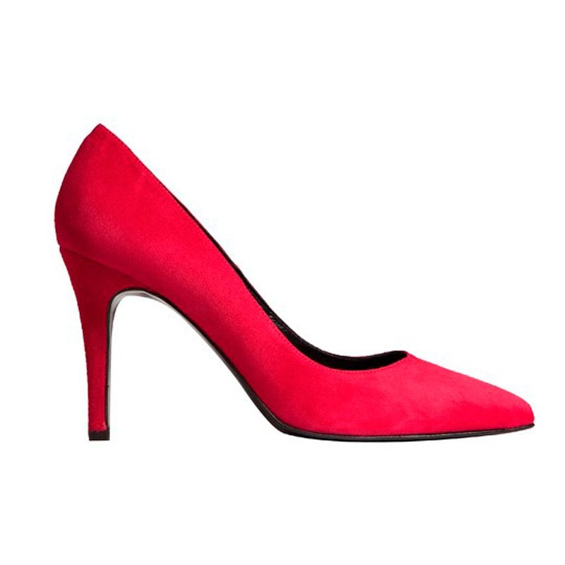 zapatos de tacon de ante rojo cereza con tacon de 10 centimetros para bodas eventos fiestas coctel nochevieja de mas34 en apparentia
