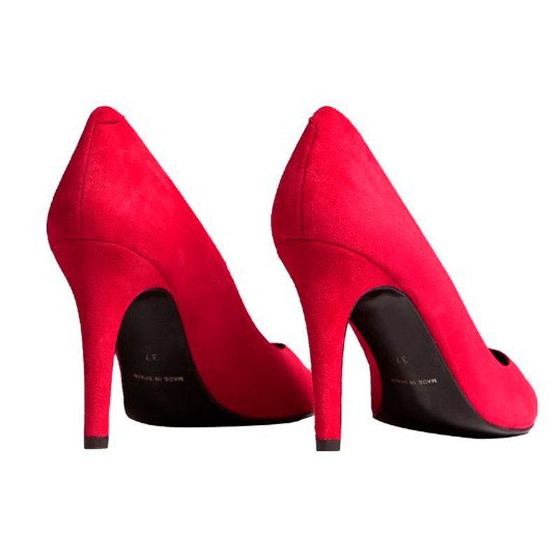 salones de ante rojo cereza con tacon de 10 centimetros para bodas eventos fiestas coctel nochevieja de mas34 en apparentia