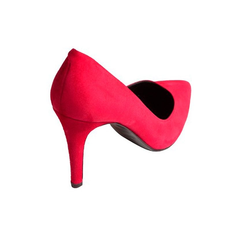 stilettos rojo cereza de ante con tacon de 10 centimetros para bodas eventos fiestas coctel nochevieja de mas34 en apparentia