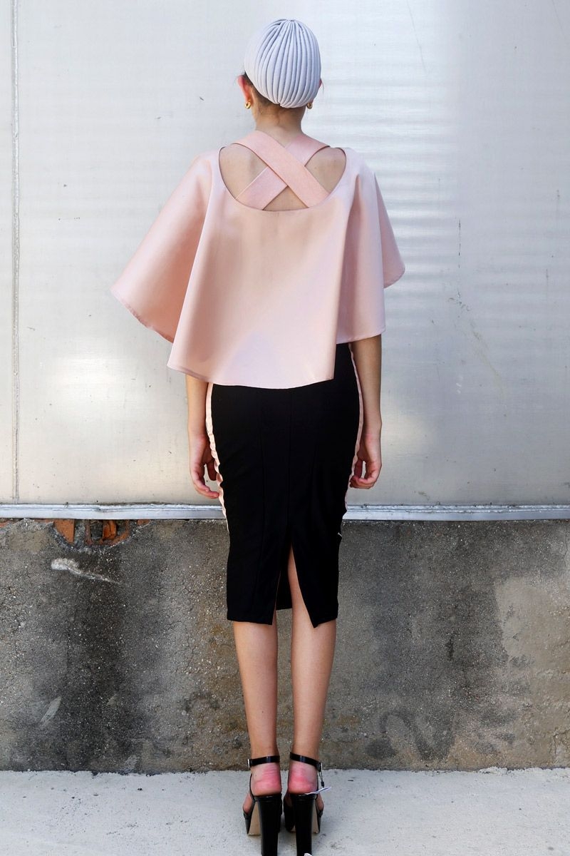 vestido de fiesta negro y rosa midi de tirantes ajustado para nochevieja fiestas eventos bodas coctel bautizo de cousin bliss en apparentia