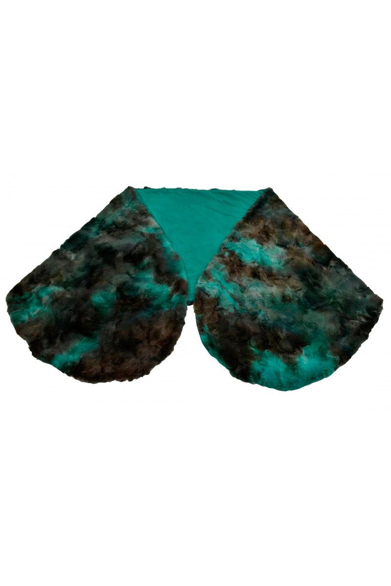 estola de pelo verde tuquesa de boda fiesta coctel bautizo evento nochevieja de otono invierno de arimoka en apparentia