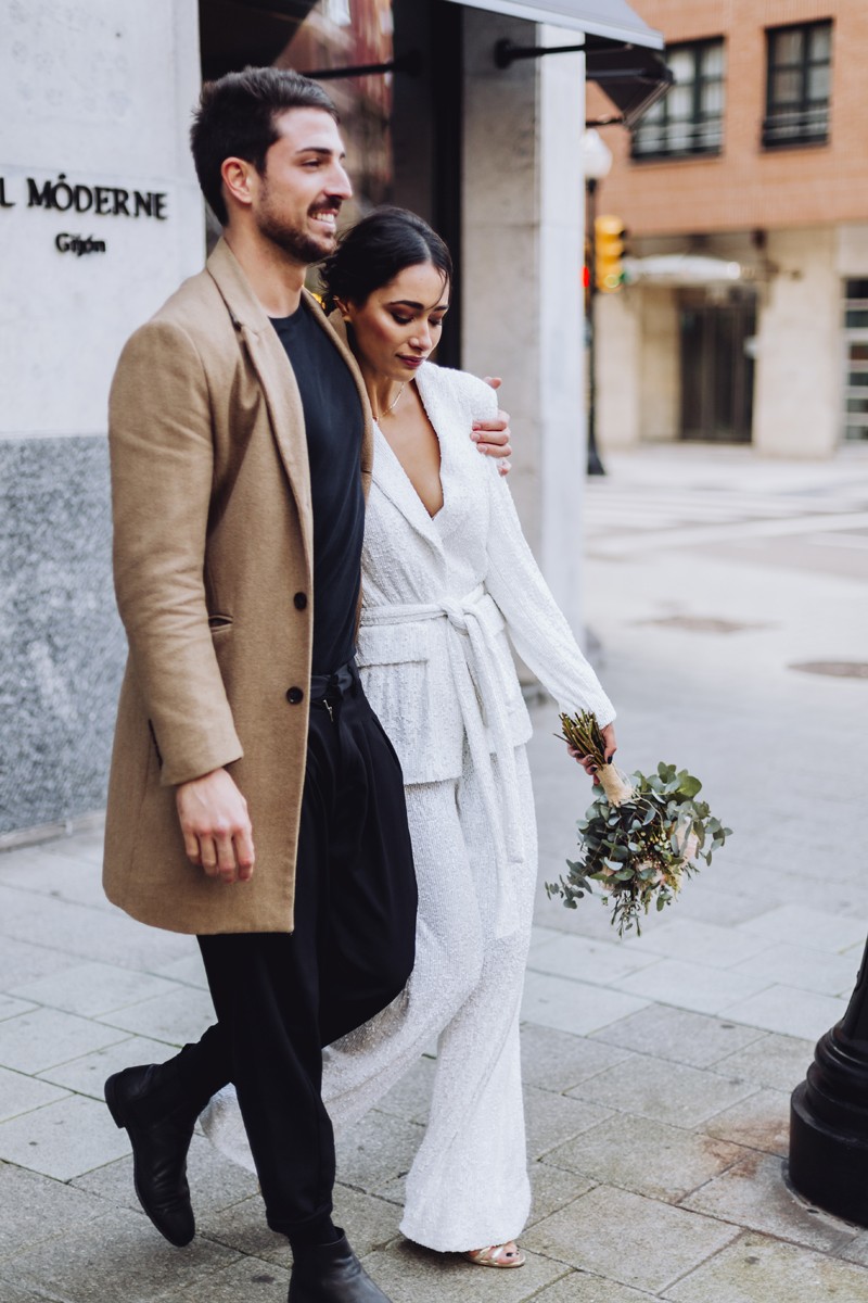 traje blanco para novia de chaqueta y pantalon para boda íntima, segundo vestido de novia, preboda, evento de trabajo, fiesta
