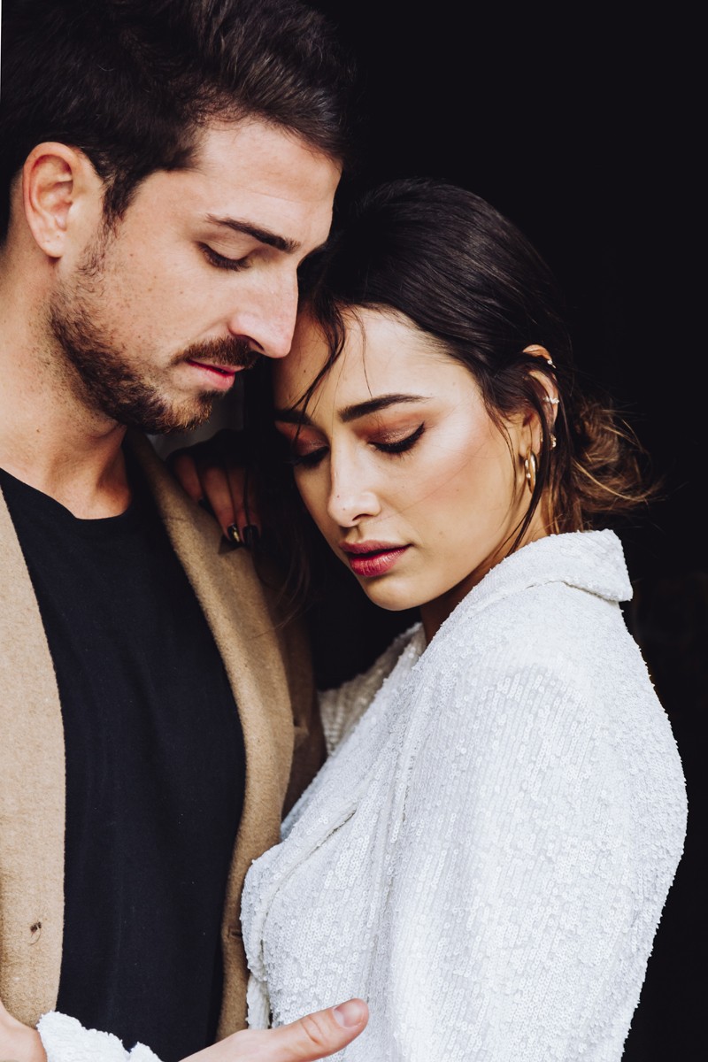 traje blanco para novia de americana y pantalon de lentejuelas para boda íntima, segundo vestido de novia, preboda, evento de trabajo, fiesta