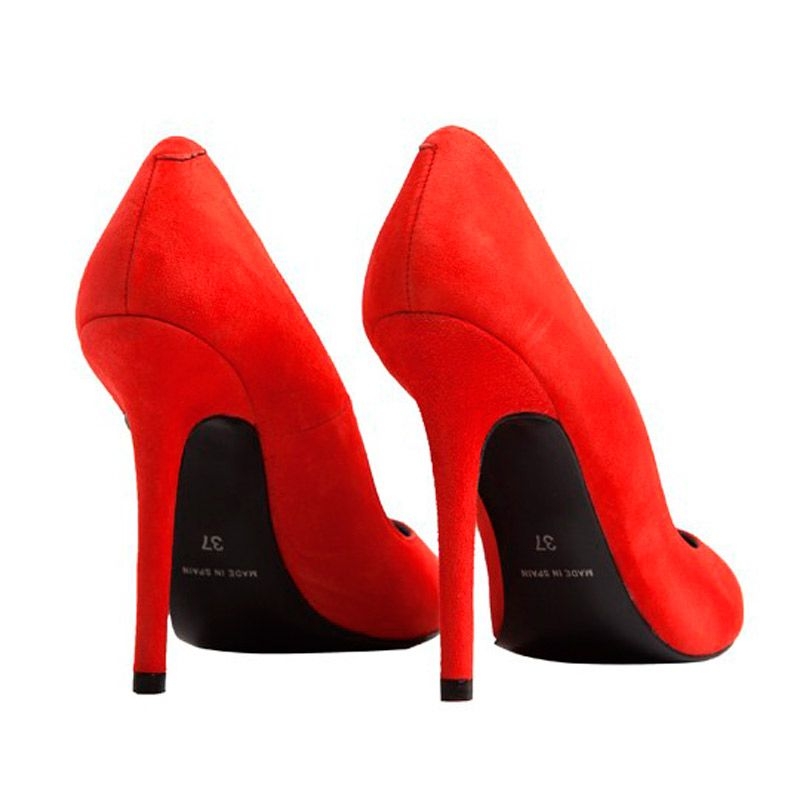 stilettos rojos anaranjados de ante con tacon de 10 cm para boda evento coctel bautizo comunion de mas 34 en apparentia