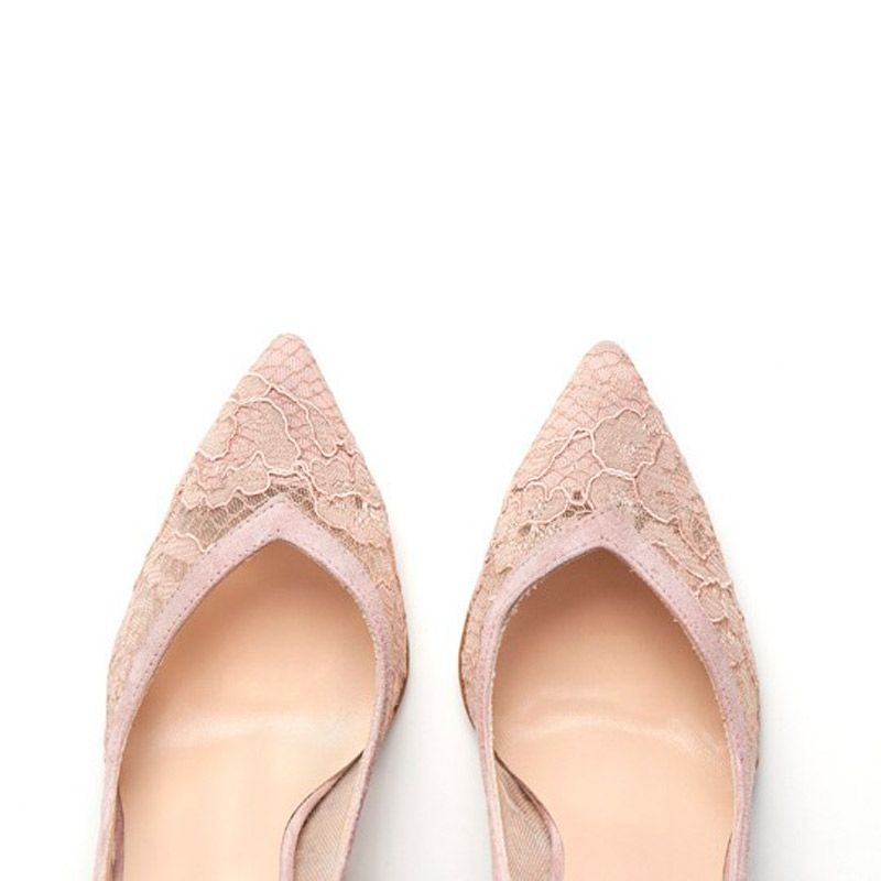 stilettos nude de ante y encaje con tacon de 10 centimetros para boda fiesta evento coctel bautizo comunion de mas34 en apparentia