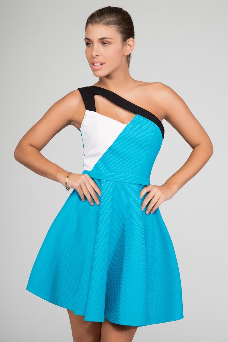 comprar online vestido azul asimetrico con escote corazon para boda fiesta evento coctel bautizo comunion graduacion de apparentia