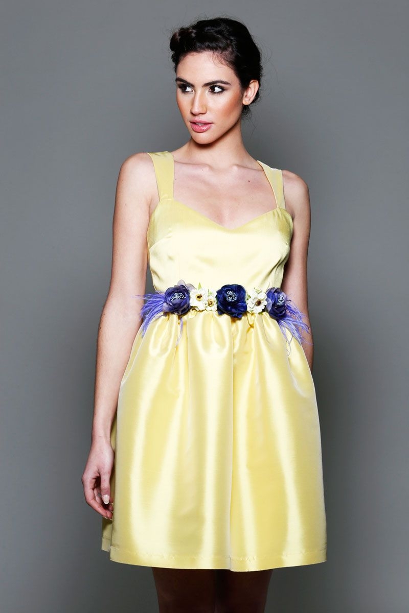 comprar online vestido amarillo de fiesta para invitada de boda bautizo comunion evento de primavera verano de apparentia collection 2016