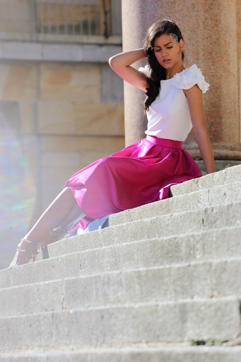 falda asimetrica amarilla midi de boda fiesta bautizo comunion evento graduacion de primavera verano de apparentia collection 2016