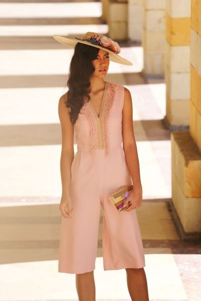 comprar online pamela con flores beige para boda evento coctel fiesta bautizo comunion graduacion de apparentia