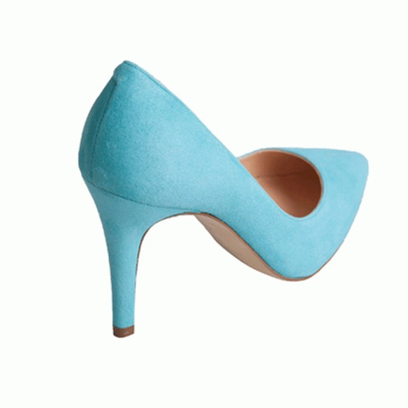 stilettos azules de ante con tacon de 9 centimetros para bodas eventos fiestas coctel bautizo comunion graduacion de mas34 en apparentia