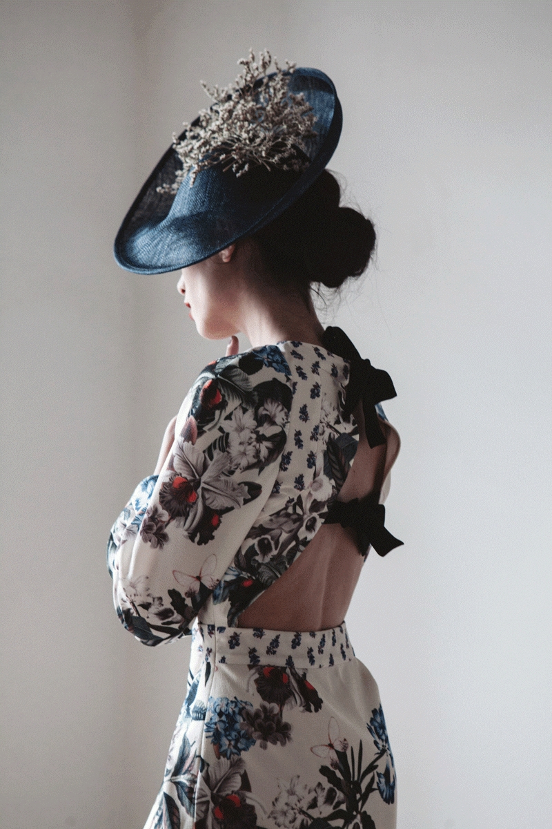 vestido de flores de manga larga corto escote en la espalda para boda evento fiesta coctel bautizo comunion graduacion de apparentia