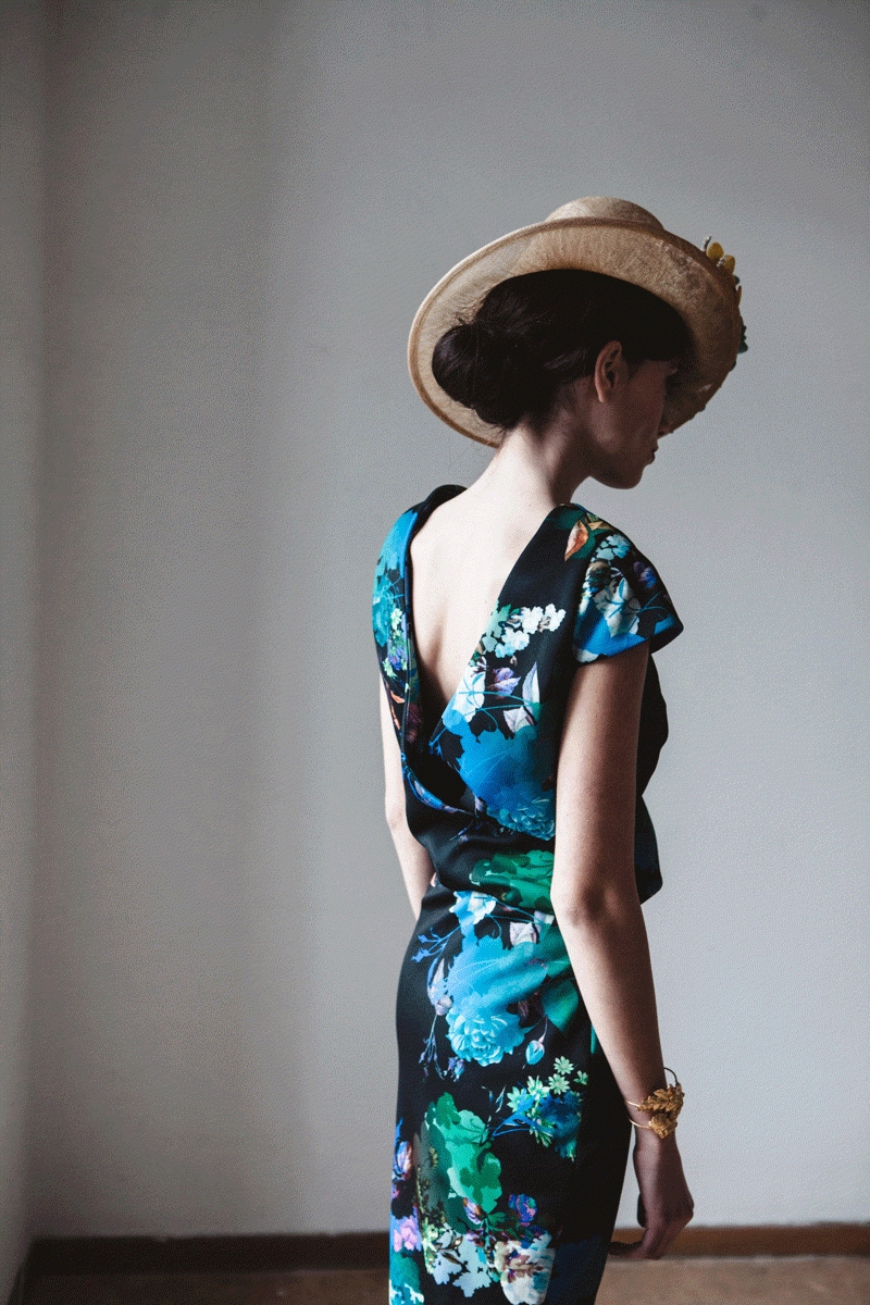 vestido midi de flores de manga corta cruzado para boda evento fiesta coctel bautizo comunion graduacion de bouret en apparentia