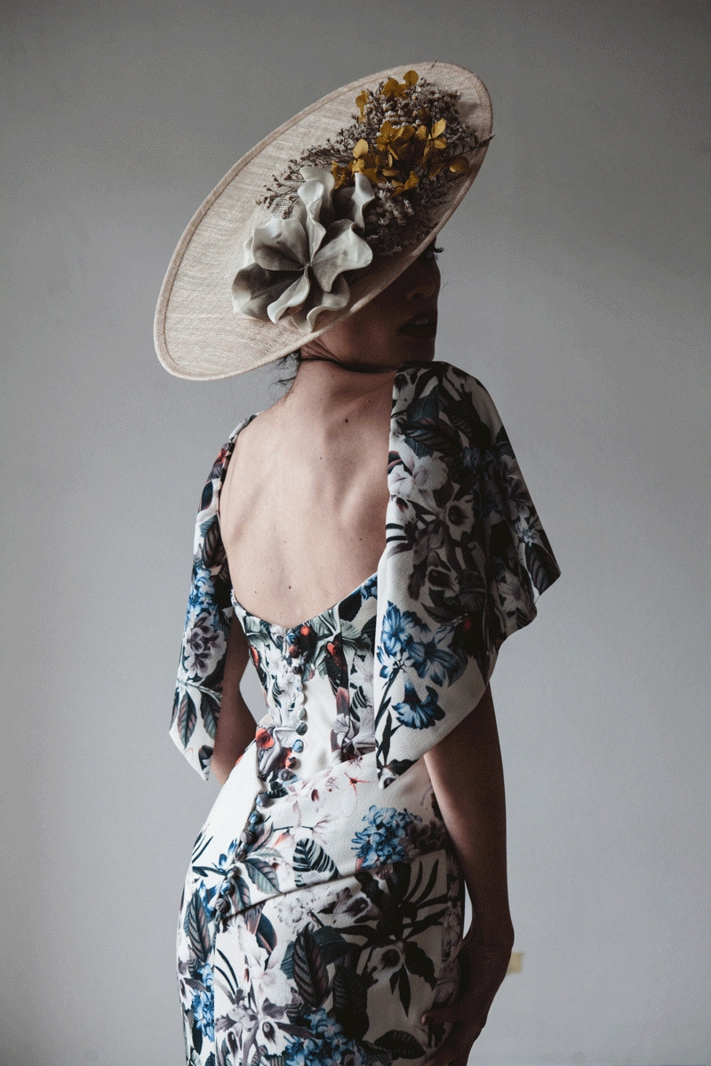 vestido de flores midi con manga fluida para boda evento fiesta coctel bautizo comunion graduacion de bouret en apparentia