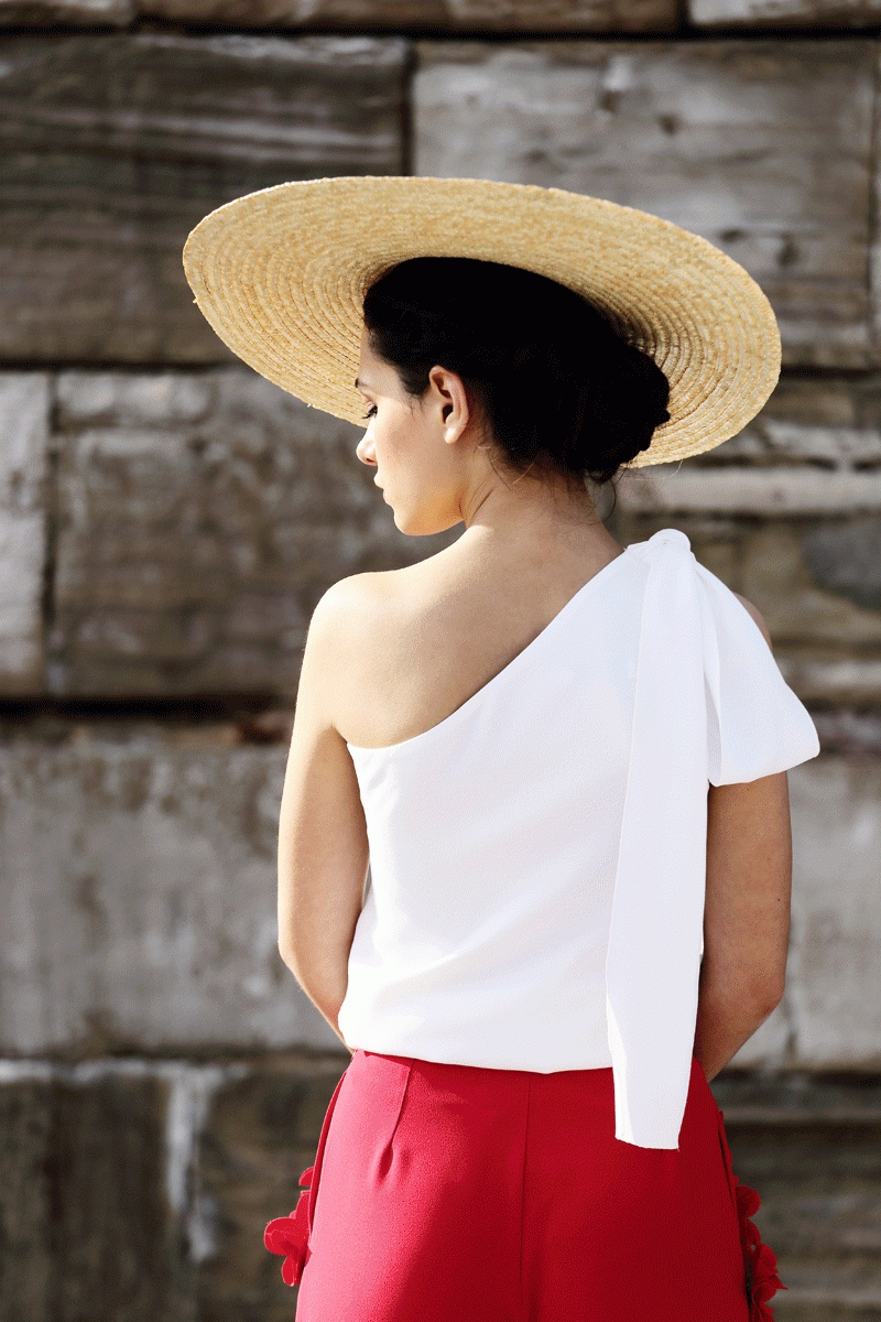 comprar online pantalon palazzo rojo de fiesta para boda evento coctel bautizo comunion graduacion de apparentia collecion