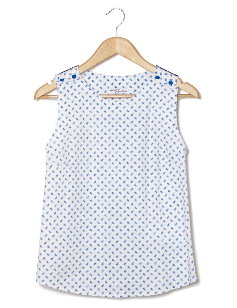 blusa sin mangas espalda cruzada andrea martinez