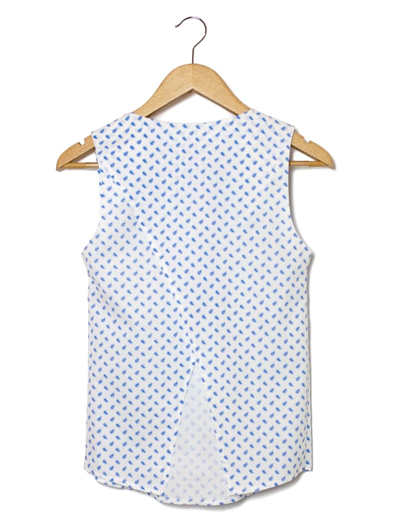 blusa sin mangas espalda cruzada andrea martinez