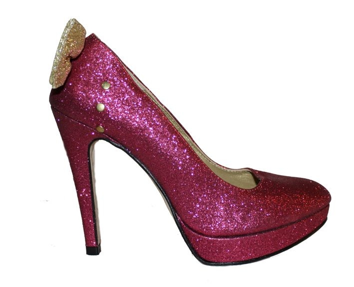 zapatos lazo fucsia