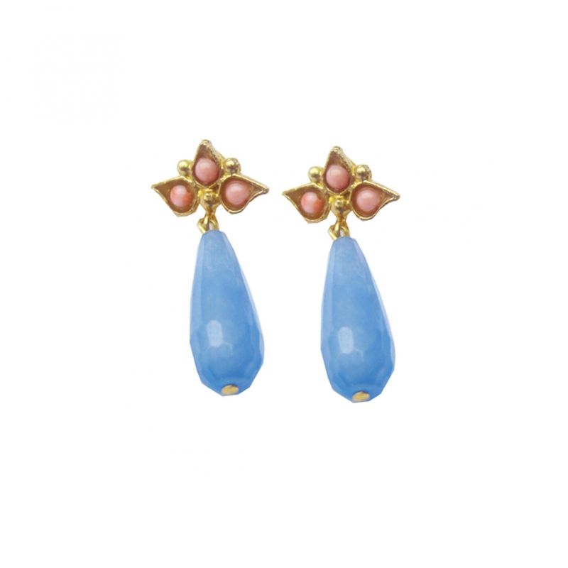 Pendientes Renania Azul