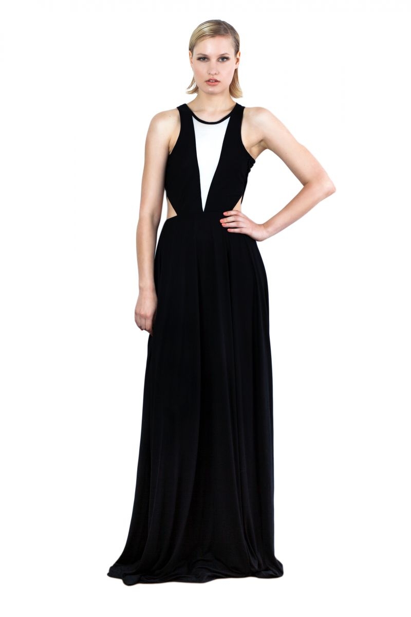 vestido largo negro