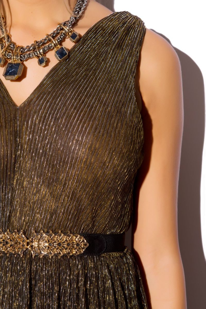 Vestido Largo Plisado