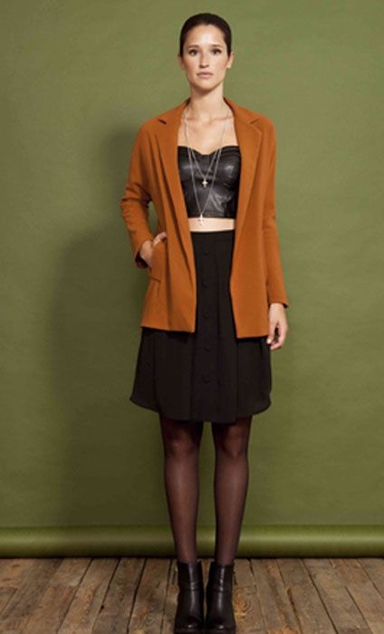 corpiño cuero corto