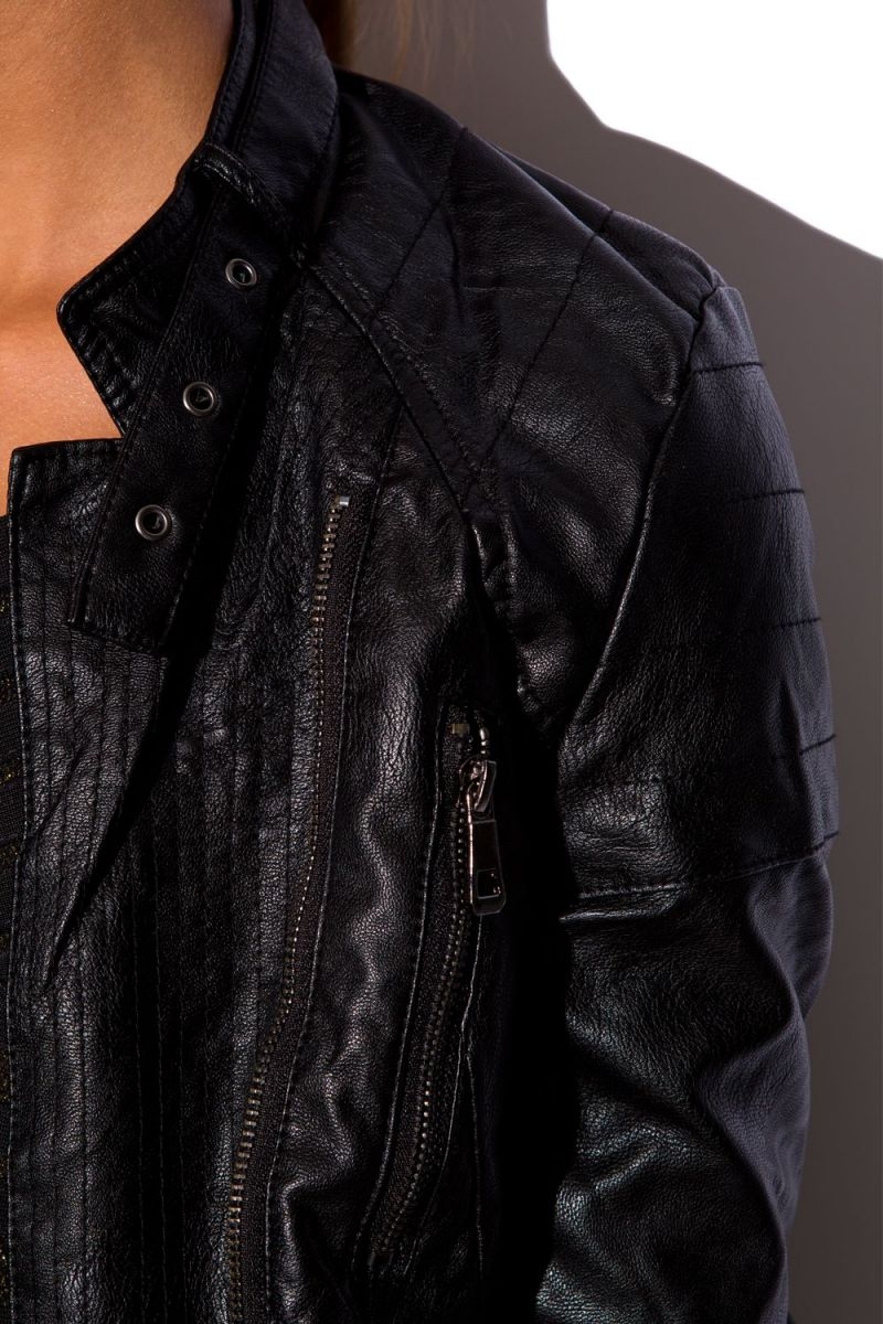 Chaqueta Biker Negra