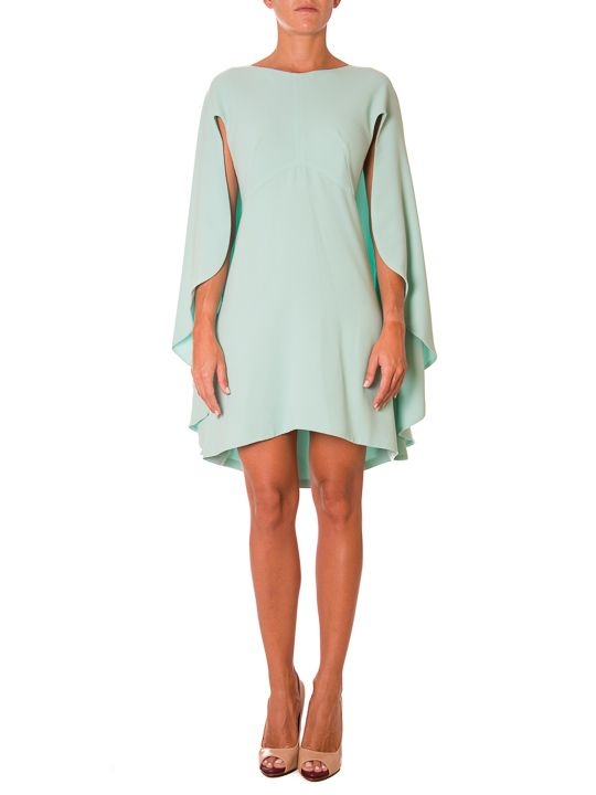 vestido capa aguamarina