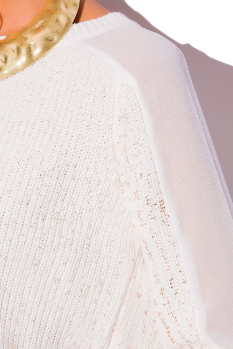 Sueter con espalda abierta blanco